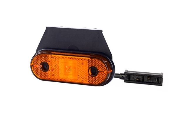 LAMPA DE POZITIE UNIVERSALA LATERALA, PORTOCALIE, 1 LED, CU REFLECTORIZANT - HORPOL