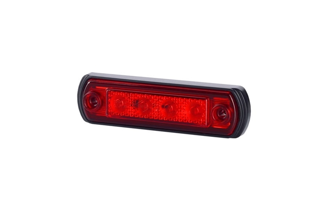 LAMPA DE POZITIE UNIVERSALA SPATE, ROSIE, CU RAMA DE CAUCIUC, 4 LEDURI - HORPOL
