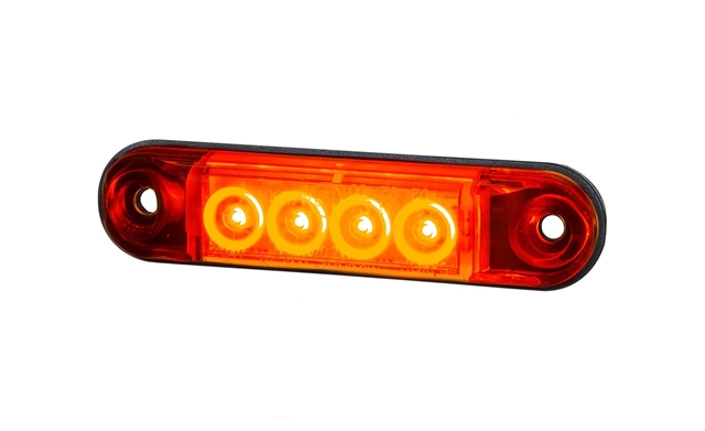 LAMPA DE POZITIE UNIVERSALA SPATE TIP SLIM, ROSIE, 4 LEDURI - HORPOL