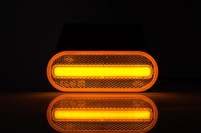 LAMPA DE POZITIE UNIVERSALA LATERALA PORTOCALIE, 12 LEDURI, VERSIUNE NEON  - HORPOL