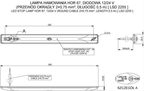 Imagine pentru produsul „LAMPA CENTRALA PT FRANA, 15 LEDURI - HORPOL"