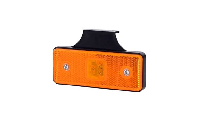 LAMPA LATERALA UNIVERSALA PORTOCALIE CU REFLECTORIZANT, 3 LEDURI - HORPOL