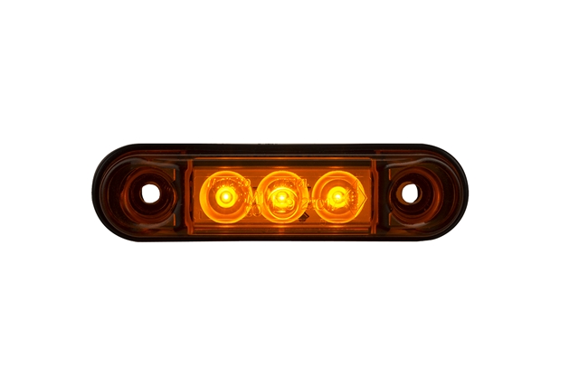 Imagine pentru produsul „LAMPA LATERALA UNIVERSALA PORTOCALIE, TIP SLIM, 3 LEDURI - HORPOL"