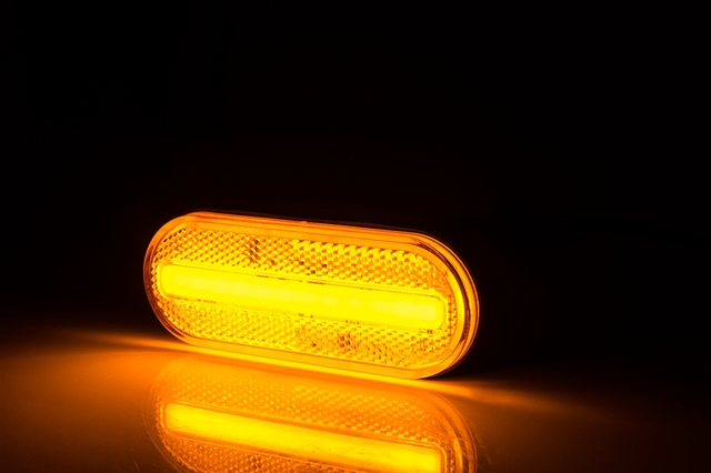 LAMPA LATERALA UNIVERSALA PORTOCALIE CU REFLECTORIZANT, VERSIUNE NEON, 12 LEDURI - HORPOL