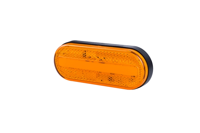 LAMPA LATERALA UNIVERSALA PORTOCALIE CU REFLECTORIZANT, VERSIUNE NEON, 12 LEDURI - HORPOL