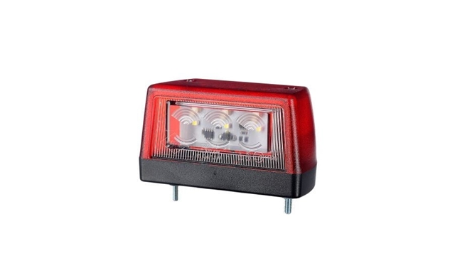 LAMPA UNIVERSALA SPATE, ROSIE, PENTRU PLACUTA NUMAR, 6 LEDURI - HORPOL