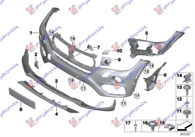 Imagine pentru produsul „BARA FATA BMW X6 (F16) 14-19 - GBG A.M."