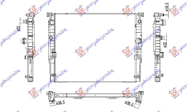 Imagine pentru produsul „RADIATOR  BMW SERIES 8 COUPE-GR.COUPE(G15/16)/CABRIO(G14)18- - GBG A.M."
