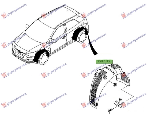 Imagine pentru produsul „CARENAJ DR HYUNDAI I20 (H/B) 14-18 - GBG A.M."