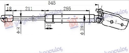 AMORTIZOR HAYON 546L-600N KIA SPORTAGE 15-18-22 - GBG A.M.