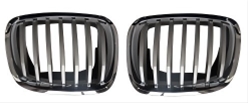 GRILA RADIATOR STG NEAGRA CU RAMA CROM - A.M.