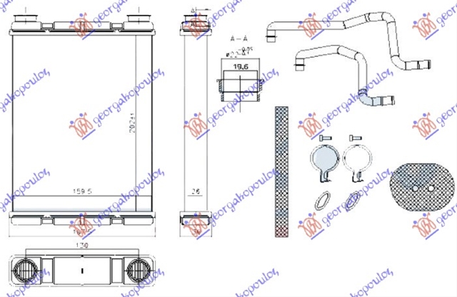 Imagine pentru produsul „CALORIFER  NISSAN JUKE 10-15 - GBG A.M."