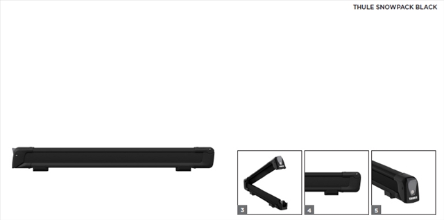 7326 SUPORT 6 PERECHI SCHIURI/4 SNOWBOARD (750MM) SNOWPACK BLACK