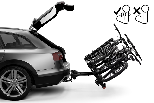 SUPORT 3 BICICLETE CU PRINDERE PE CARLIG REMORCARE EASYFOLD XT F, TIP CARLIG FIX4BIKE