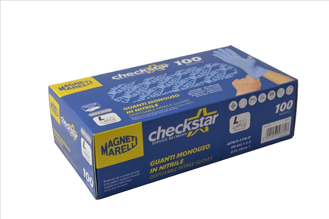 Imagine pentru produsul „MANUSI NITRIL 100BUC  (MARIMEA L) - MAGNETI MARELLI SFNBB"