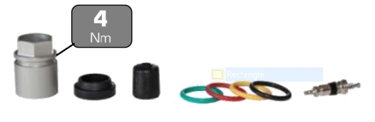 Imagine pentru produsul „SET REPARATIE SENZOR PRESIUNE ROATA SERVICE KIT (AM-NR. 65654-KD,5001)-HOFMANN"
