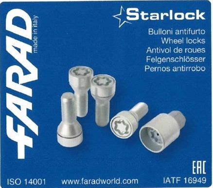 Imagine pentru produsul „SET ANTIFURT ROTI  M14X1,50X27,BOLTURI HEXAGON 17 -STARLOCK"
