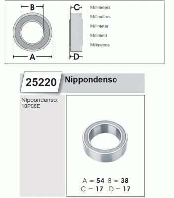 Imagine pentru produsul „RULMENT COMPRESOR AC 54 X 38 X 17 FOUR SEASONS NBB"