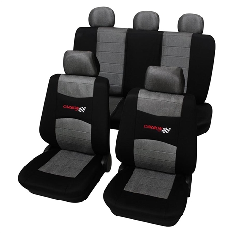 SET COMPLET HUSE SCAUNE (FATASPATE) NEGRU CARBON