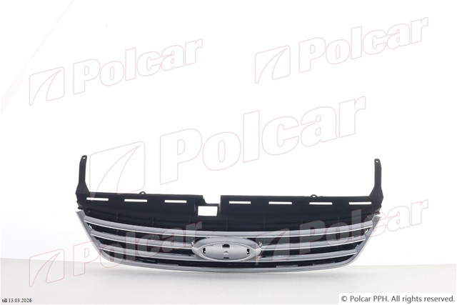 GRILA(FARA EMBLEMA) NEAGRA+CROM (CU ORN. CROM INT.) PT RADIATOR MONDEO 07>>10