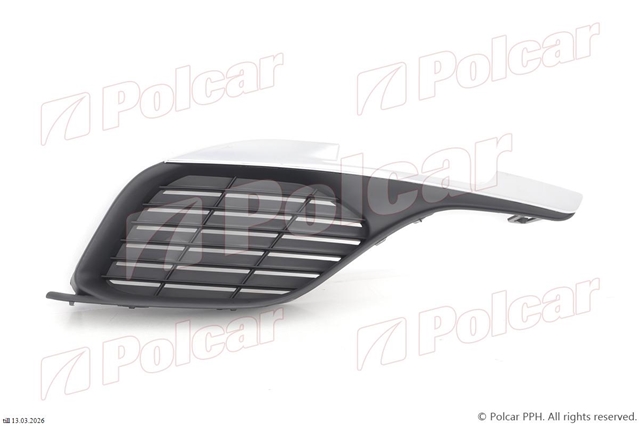 Imagine pentru produsul „GRILA ST BARA FATA, NEAGRA, CU ORN CROM, PG 308 2013 >> -POLCAR"