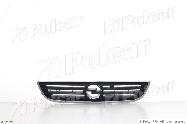 GRILA RADIATOR NEAGRA + RAMA CROM ,ZAFIRA 05/99>>05/05 --POLCAR