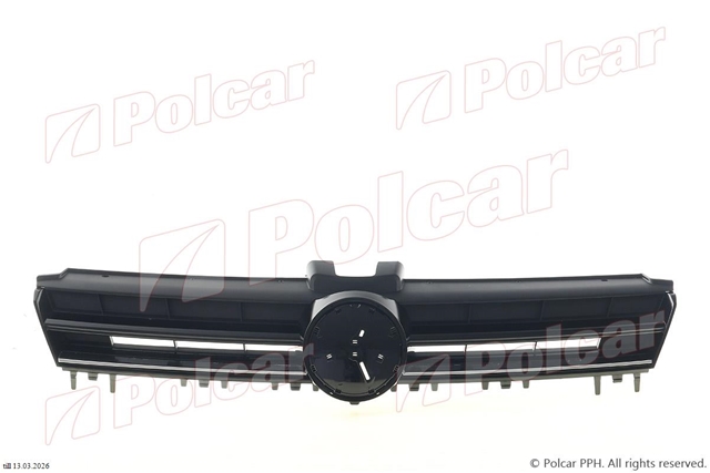 GRILA RADIATOR NEAGRA CU RAMA CROM TRENDLINE  GOLF VII 10/12