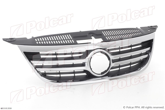 Imagine pentru produsul „GRILA NEAGRA (FARA EMBLEMA) CU CROM INTEGRAL PT RADIATOR TIGUAN 07>>11"