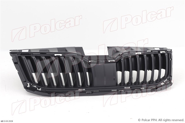GRILA RADIATOR NEAGRA, FARA ORN CROM, OCTAVIA 2017 >> - POLCAR