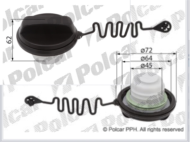 BUSON NEGRU (FARA CHEI) PT REZERVOR DE COMBUSTIBIL FORD FUSION (JUS) 0205