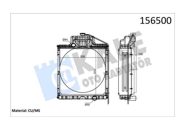 Imagine pentru produsul „RADIATOR MOTOR AGR KALE"