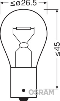 BLISTER 1 BEC 12V21W PR21W CLAR-ROSU DIADEM LSNBB OSRAM