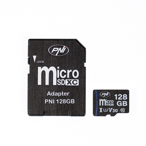 Imagine pentru produsul „CARD DE MEMORIE MICROSD 128GB CU ADAPTOR SD PNI"