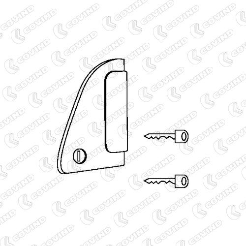 DOOR HANDLE WITH KEY ST BLACK, WITH NR. 2 KEYS CF85-COVIND-A.M.