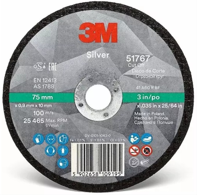 Imagine pentru produsul „DISC DEBITARE SILVER T41 75MM X 0.9MM X 10MM"