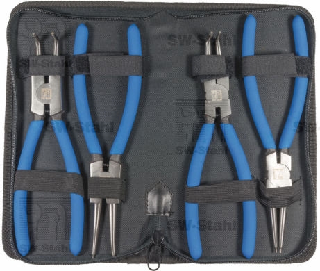 Imagine pentru produsul „SET CLESTI INELE DE SIGURANTA 230 MM  4 PIESE, ETUI"