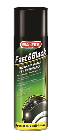 Imagine pentru produsul „FAST & BLACK SPRAY SILICON NEGRU SPECIAL PENTRU ANVELOPE 500ML"