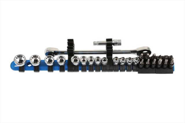 Imagine pentru produsul „SET TUBULARE 1/4 SI BITI ALLDRIVE PROFIL MIC  27 PIESE"