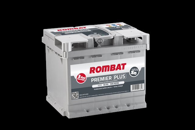 Imagine pentru produsul „ACUMULATOR ROMBAT PREMIER PLUS 50AH 500AH 175X175X207 + DR"