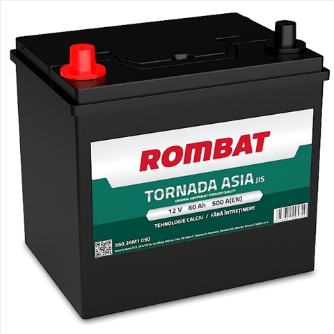 Imagine pentru produsul „ACUMULATOR ROMBAT TORNADA ASIA 60AH 500A 230X172X222 +STG"