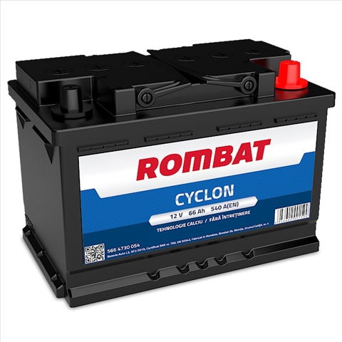 Imagine pentru produsul „ACUMULATOR ROMBAT CYCLON 66AH 540A 278X175X190 +DR"
