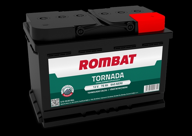 Imagine pentru produsul „ACUMULATOR ROMBAT TORNADA 70AH 640A 278X175X190 +DR"