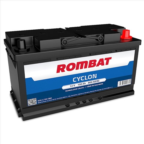Imagine pentru produsul „ACUMULATOR ROMBAT CYCLON 100AH 800A 353X175X190 +DR"