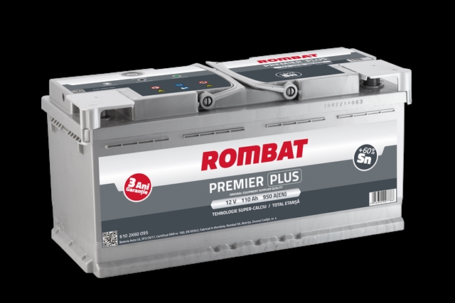 Imagine pentru produsul „ACUMULATOR ROMBAT PREMIER PLUS 110AH 950AH 190X175X394 + DR"