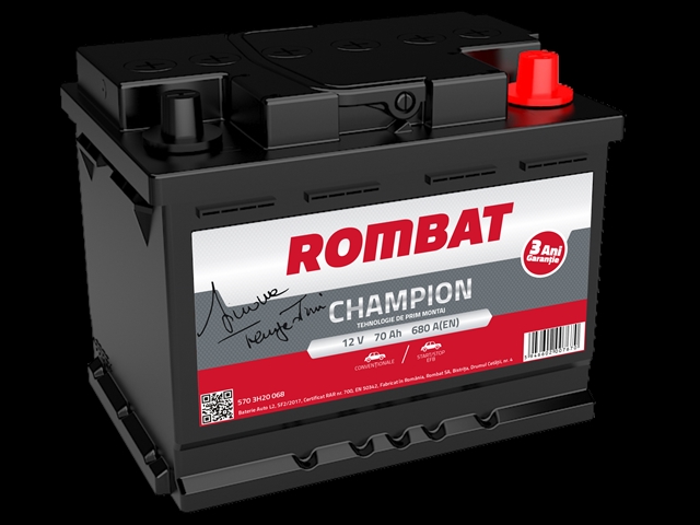 Imagine pentru produsul „ACUMULATOR ROMBAT CHAMPION EFB70AH 70AH 680A 242X175X190 +DR"
