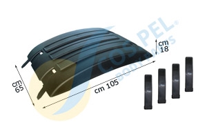 Imagine pentru produsul „REAR MUDGUARD FLAT WITH 4 MUDGUARD TENSIONERS RHLH VOLVO FH 4/FM 4"
