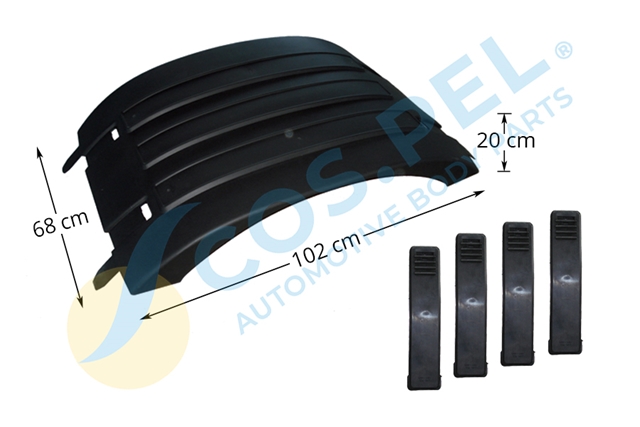 Imagine pentru produsul „REAR MUDGUARD WITH 4 MUDGUARD TENSIONERS RHLH RENAULT T"