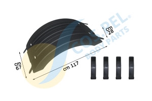Imagine pentru produsul „REAR MUDGUARD RHLH WITH 4 MUDGUARD TENSIONERS"