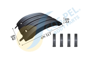 Imagine pentru produsul „REAR MUDGUARD RHLH + 4 MUDGUARD TENSIONERS"