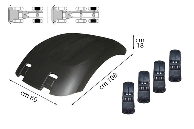 Imagine pentru produsul „REAR MUDGUARD RHLH WITH 4 MUDGUARD TENSIONERS"
